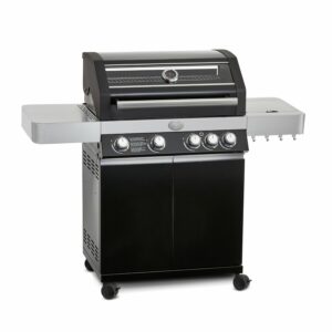 Rösle Gasgrill BBQ-Station Videro G4 mit 4 Brennern und Seitenbrenner Schwarz