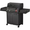 Enders Gasgrill Monroe Pro 4 SIK Turbo Shadow 4 Brenner & Seitenkocher Schwarz