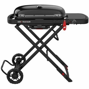 Weber Gasgrill Traveler Stealth Black Ideal für Camping und Picknick