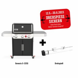 Weber Gasgrill Genesis E-325S GBS mit 3 Brennern und Sear Zone Schwarz