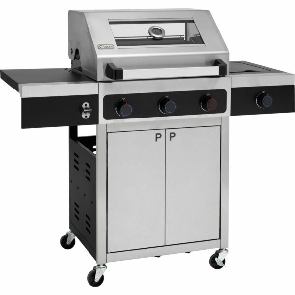 Tepro Gasgrill Keansburg 3 mit Seitenbrenner Schwarz-Edelstahl