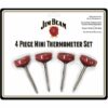 Jim Beam Minithermometer-Set für Steak und Geflügel 4-tlg. Edelstahl Silikon