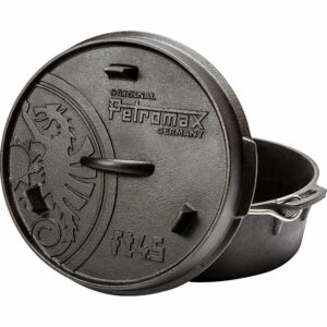 Petromax Feuertopf FT4.5-T Dutch Oven mit Planem Boden Gusseisen 3