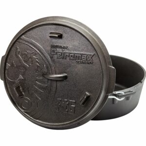 Petromax Feuertopf FT6-T Dutch Oven mit Planem Boden Gusseisen 5