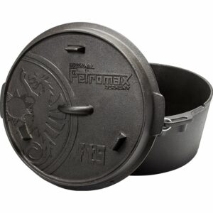 Petromax Feuertopf FT9-T Dutch Oven mit Planem Boden Gusseisen 7