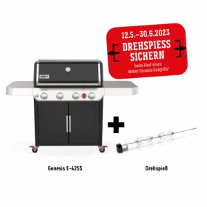 Weber Gasgrill Genesis E-425S GBS mit 4 Brennern und Sear Zone Schwarz