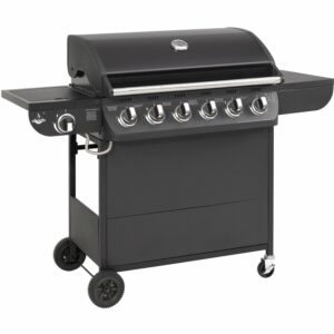 El Fuego Gasgrill Columbus 6 Brenner mit Seitenbrenner Schwarz